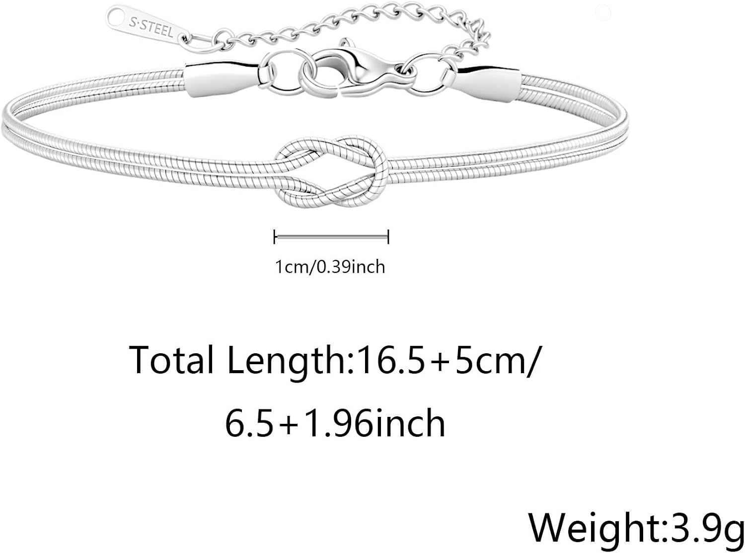 Detalle 2 de Koemore Always Remember/ Pinky Promise Silver Knot Bracelet