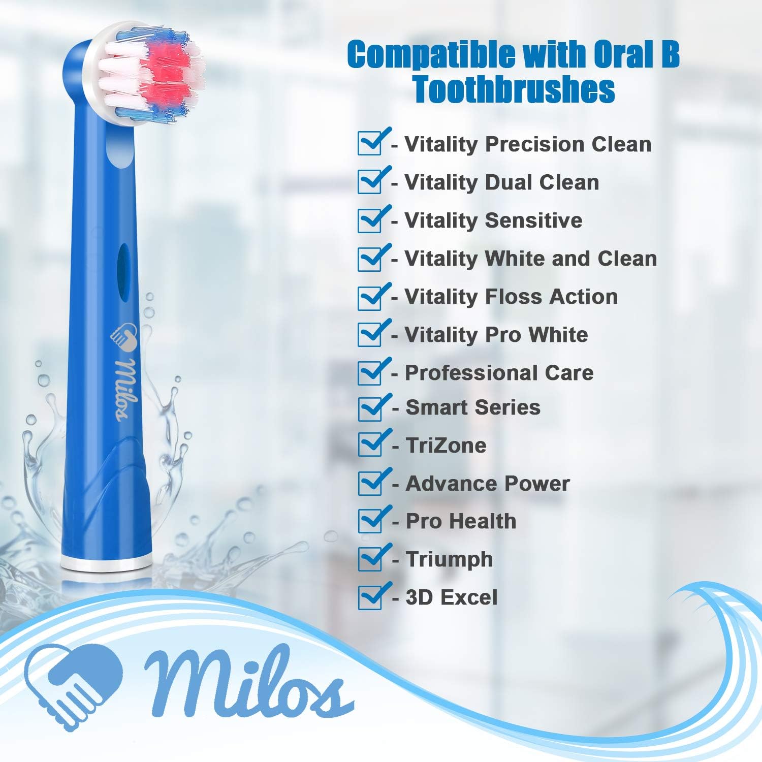 Detalle de Milos Kids 16 Pack Toothbrush Heads
