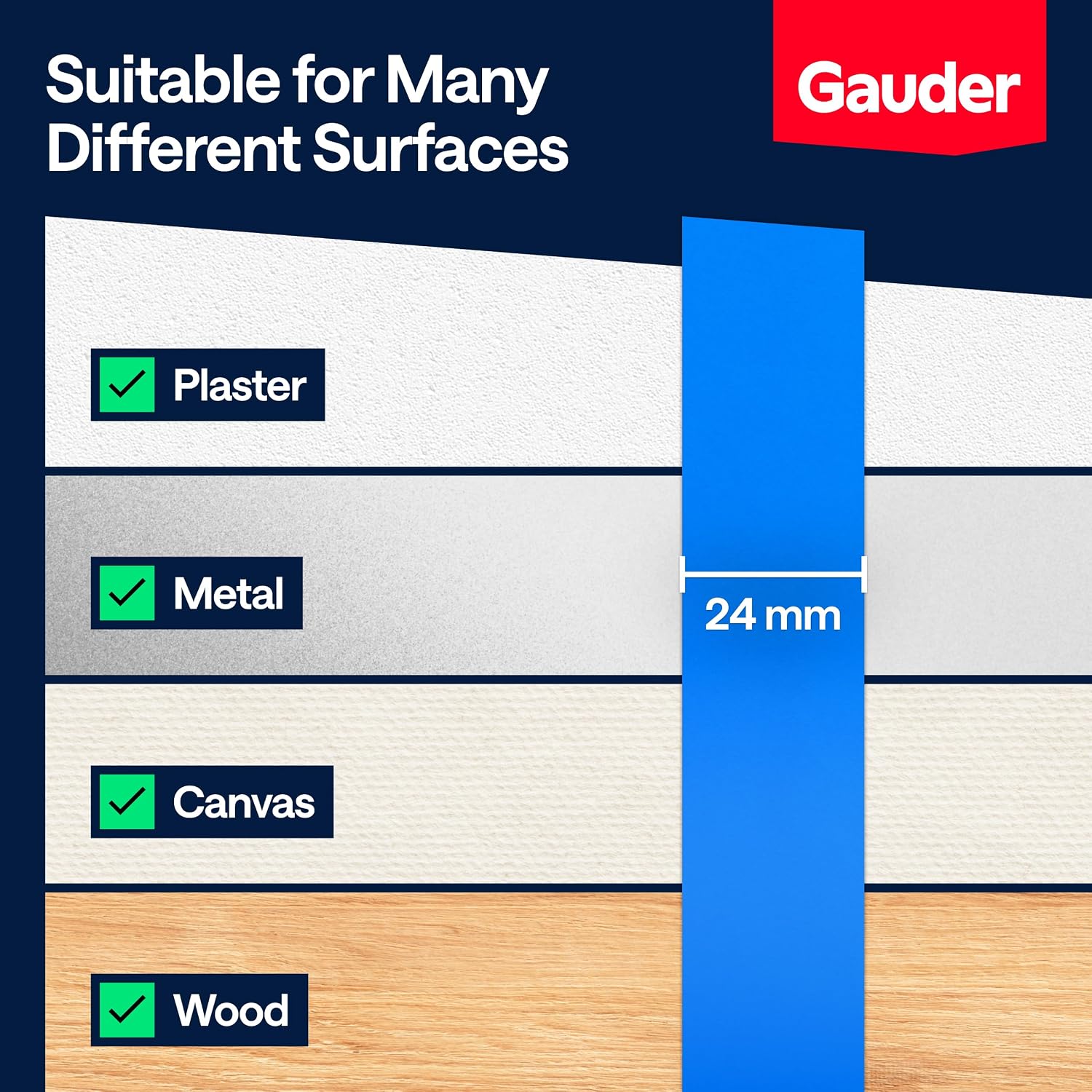 Detalle de GAUDER Masking Tape 24 mm x 50 m