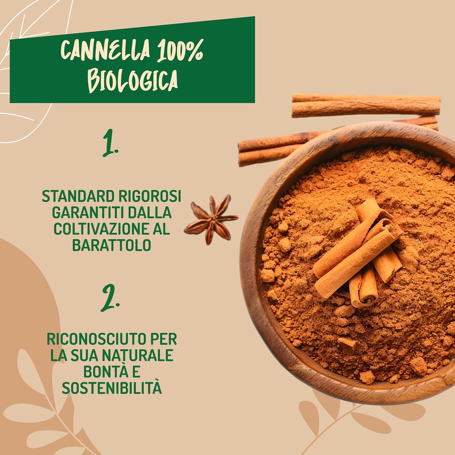 Thumbnail 6 de Cannella in polvere biologica macinata Cannella di Ceylon 500 g