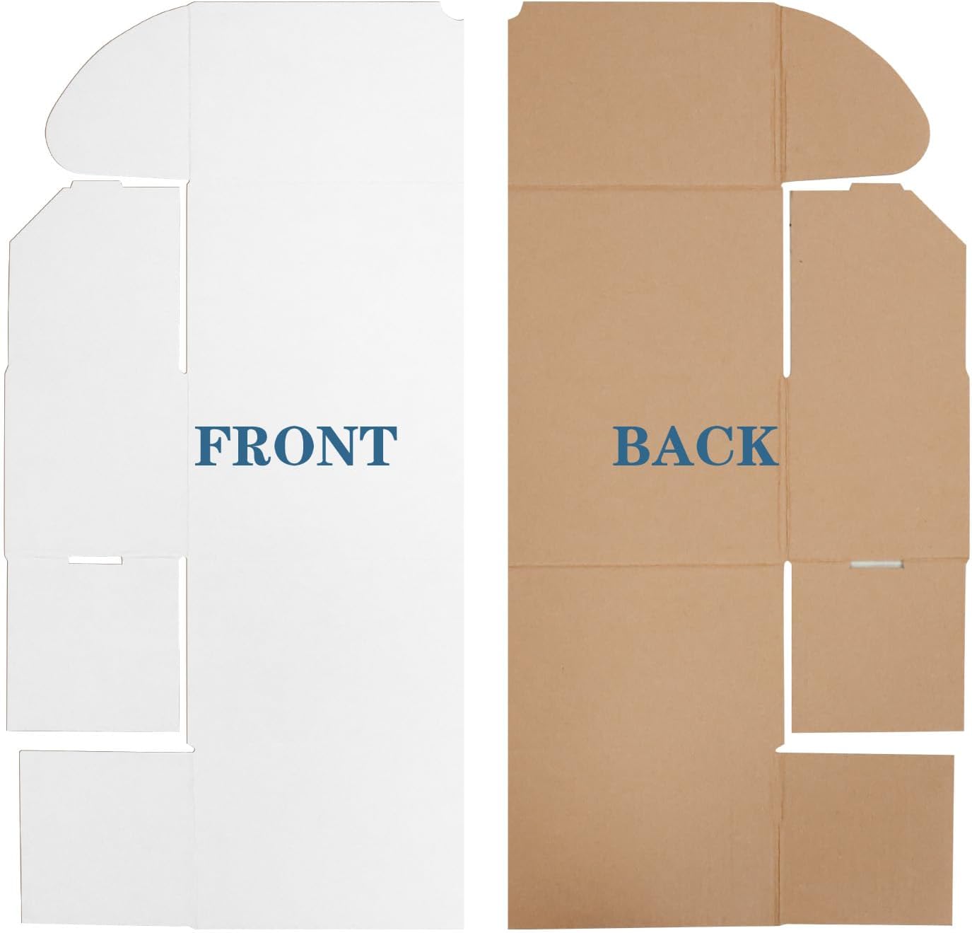 Detalle de ZBEIVAN 12 x 4 x 4-Inch White Corrugated Shipping Boxes, 25-Pack