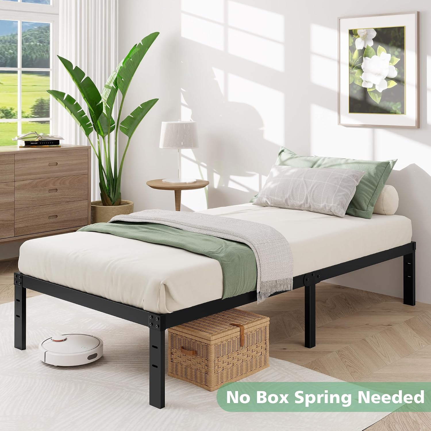 Thumbnail 3 de Awesofurni Twin Bed Frame, 18-Inch Metal Platform with 16-Inch Clearance