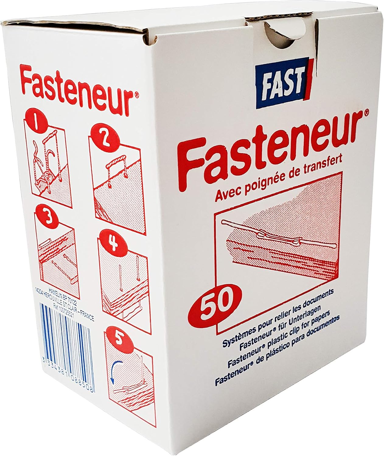 Thumbnail 3 de Fast Lot de 50 Relieurs d'Archives en Plastiques Beige pour Documents Standards