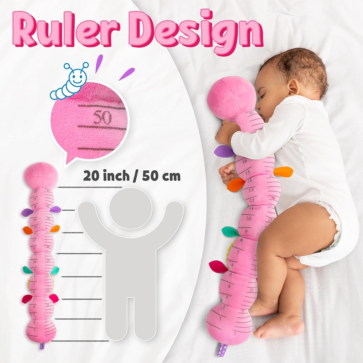 Thumbnail 3 de LightDESIRE Baby Toys Musical Caterpillar — Plush Sensory Cat Caterpillar for Tummy Time