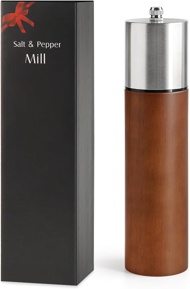 Thumbnail 5 de Pepper and Salt Grinder – Adjustable Manual Ceramic Grinder in a Durable Wooden Pepper Mill