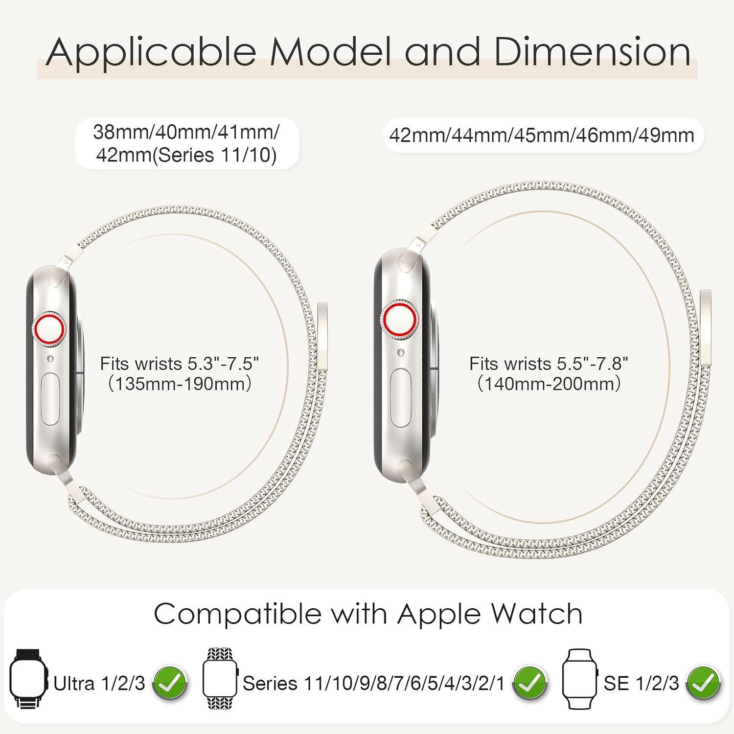 Detalle 2 de Original Milanese Loop Band 5.3-7.5 in