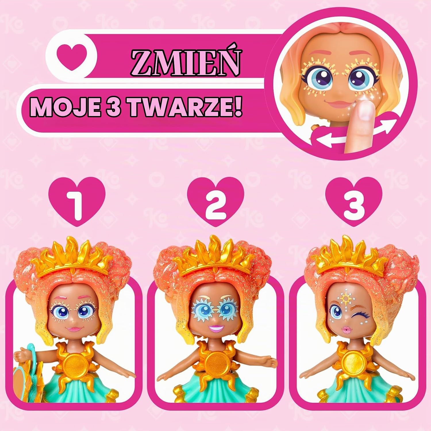 Detalle 2 de KOOKYLOOS Golden Gala Sunny – laleczka z 3 minkami i modnym strojem