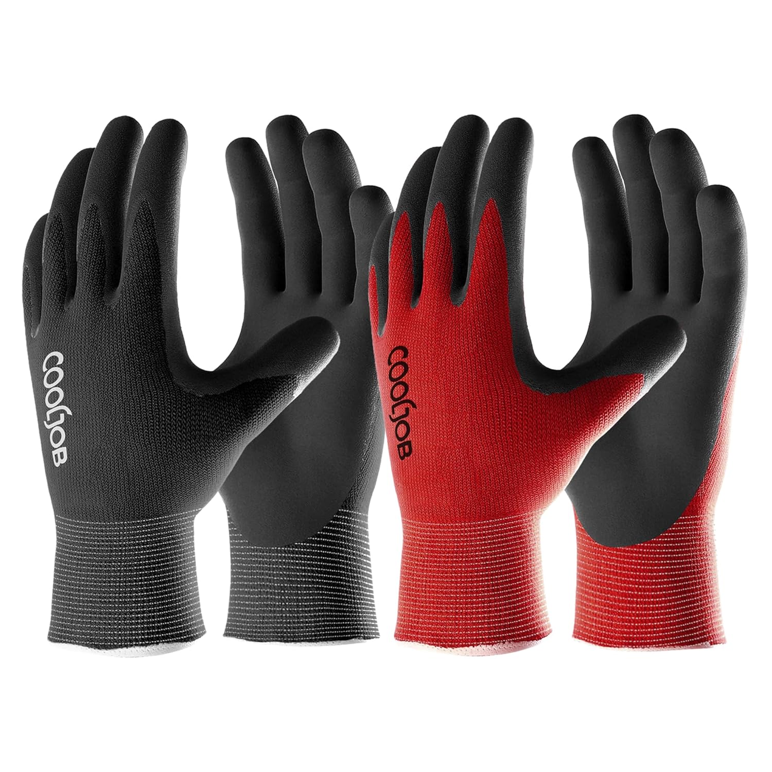 Thumbnail 6 de COOLJOB Gardening Gloves for Men: 6 Pairs of Durable Rubber-Coated Work Gloves with Half Dozen Pack