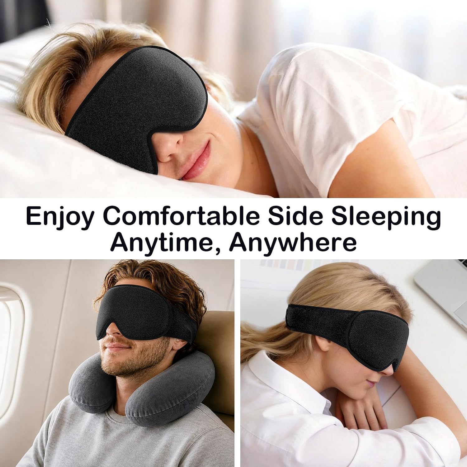 Thumbnail 6 de INNELO Sleep Eye Mask – Ultra Soft Breathable with Adjustable Strap