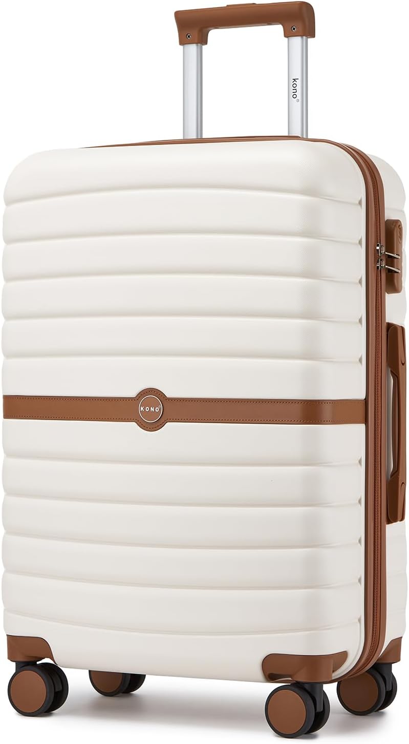 Thumbnail 6 de KONO 76.5 cm Large Hard-Shell Suitcase, 94 L, ABS + PC, 8 Wheels
