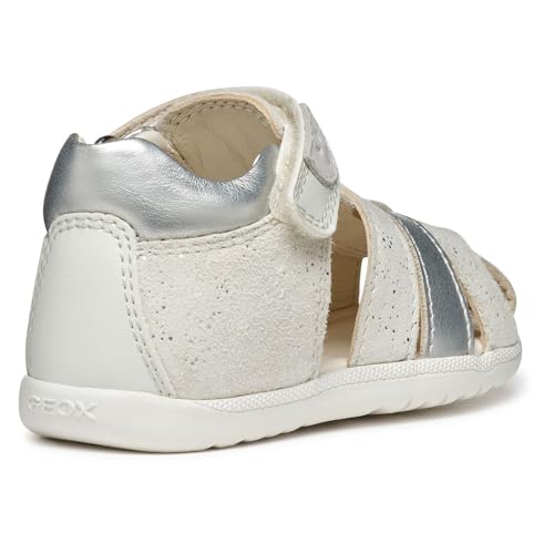 Detalle 2 de Geox B Sandal MACCHIA Gir 👶 Sandalia Bebé-Niñas, White/Silver