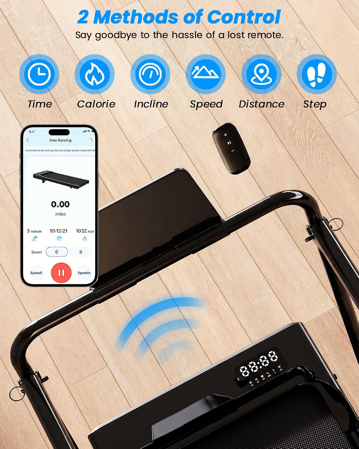 Thumbnail 6 de Lacuffy BA09-F6 Walking Pad Treadmill with 6% Incline and Detachable Handlebars