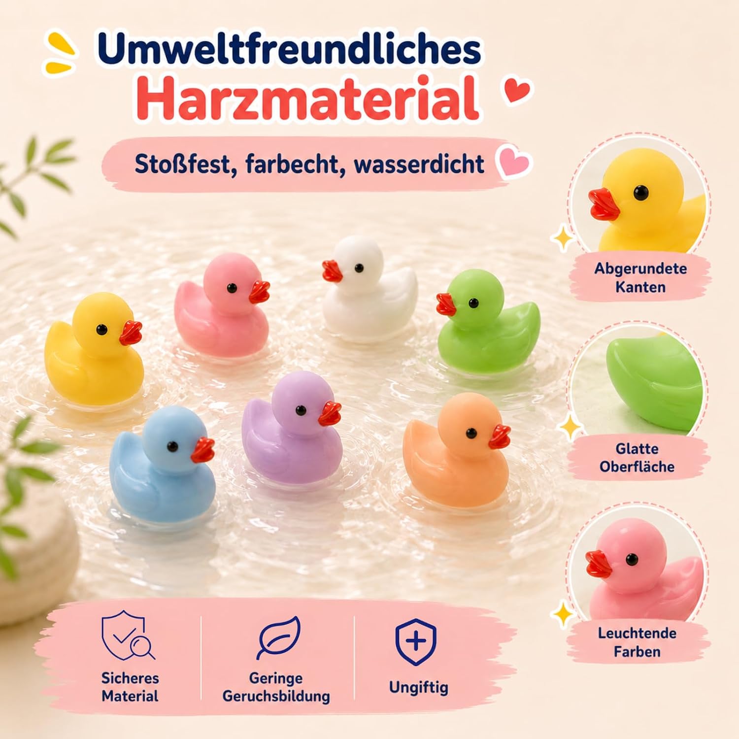 Detalle de OstayOne ST-SZY1-LE miniatuureendjes van hars, 120 stuks in 12 kleuren