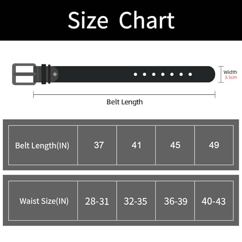 Thumbnail 5 de Maikun Black Leather Belt for Men – Classic Pin Buckle, Adjustable Sizing with Hole Pouch