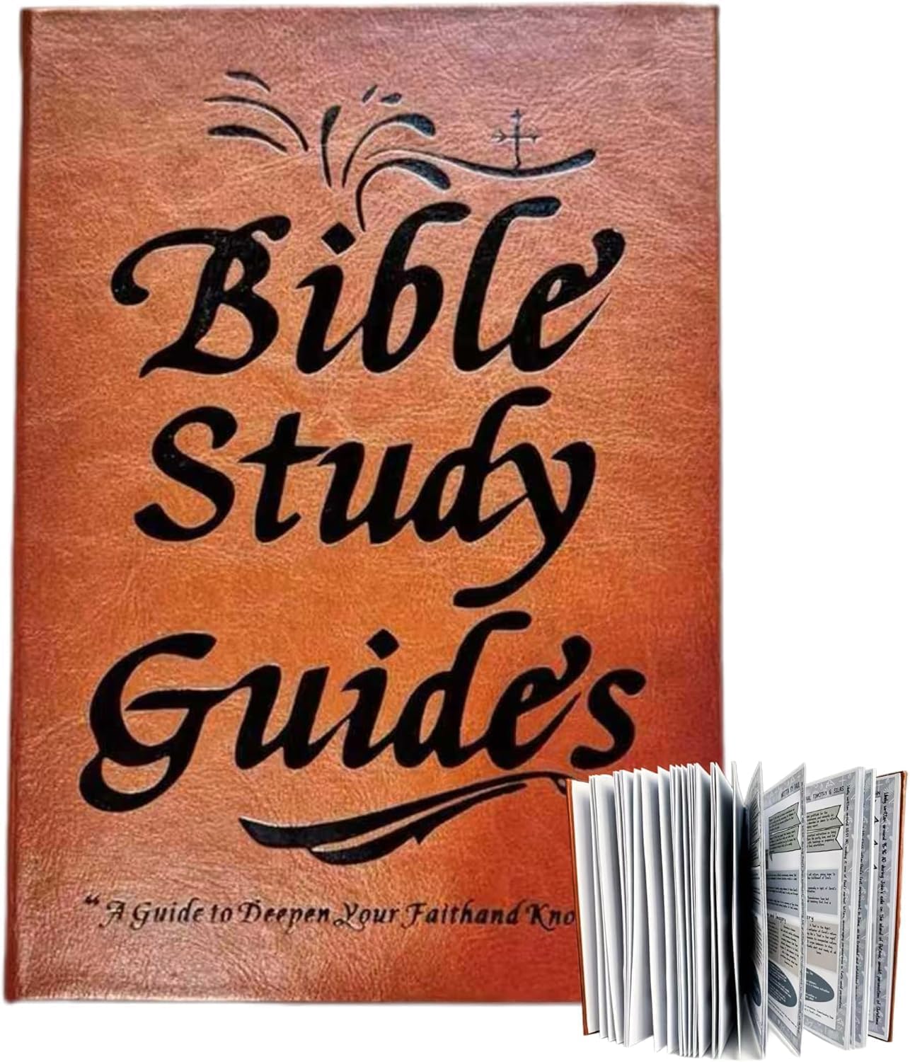 Detalle de Bziokal 66-Page Bible Study Guide and 365-Day Devotional Journal for Women, Brown