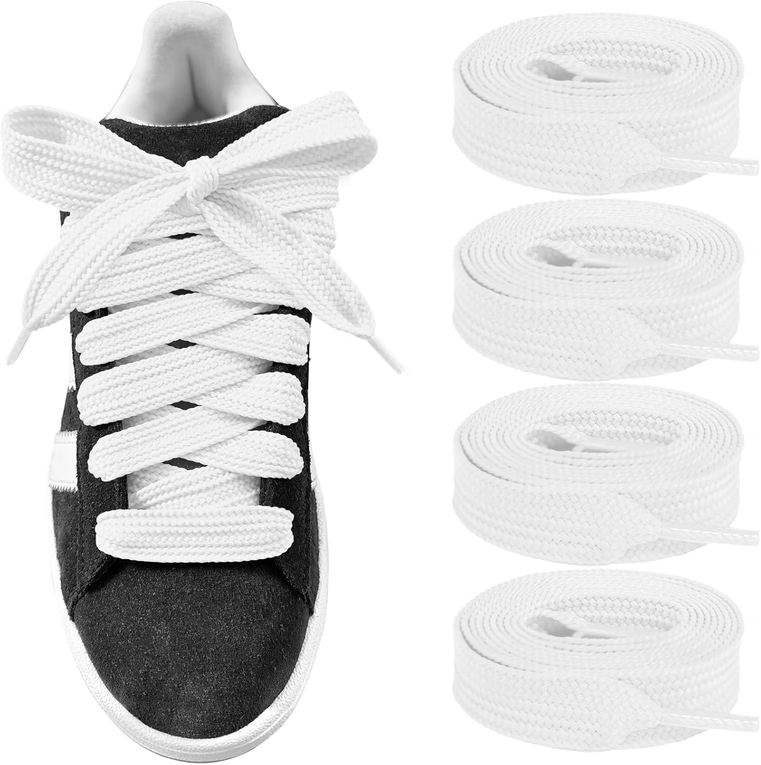 UamGlsob 2 Pairs 15mm Extra Wide Fat Laces (15mm) for Adidas Campus 00s