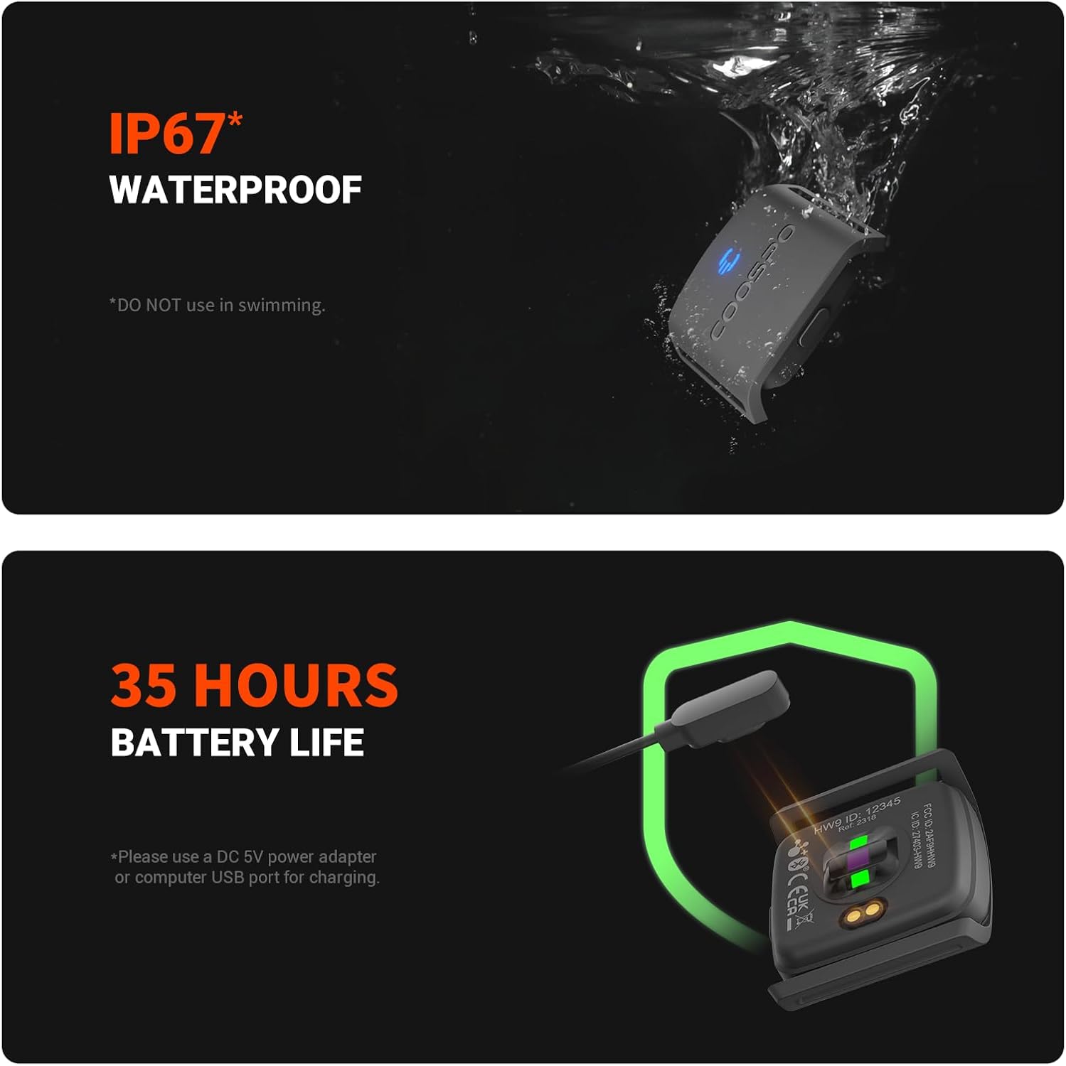 Thumbnail 4 de CooSpo HW9 RealZone Heart Rate Monitor Armband with Bluetooth 5.0 & ANT+