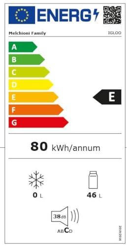 Detalle de Melchioni Family IGLOO 46 L: Mini frigo silenzioso con scomparto extra freddo