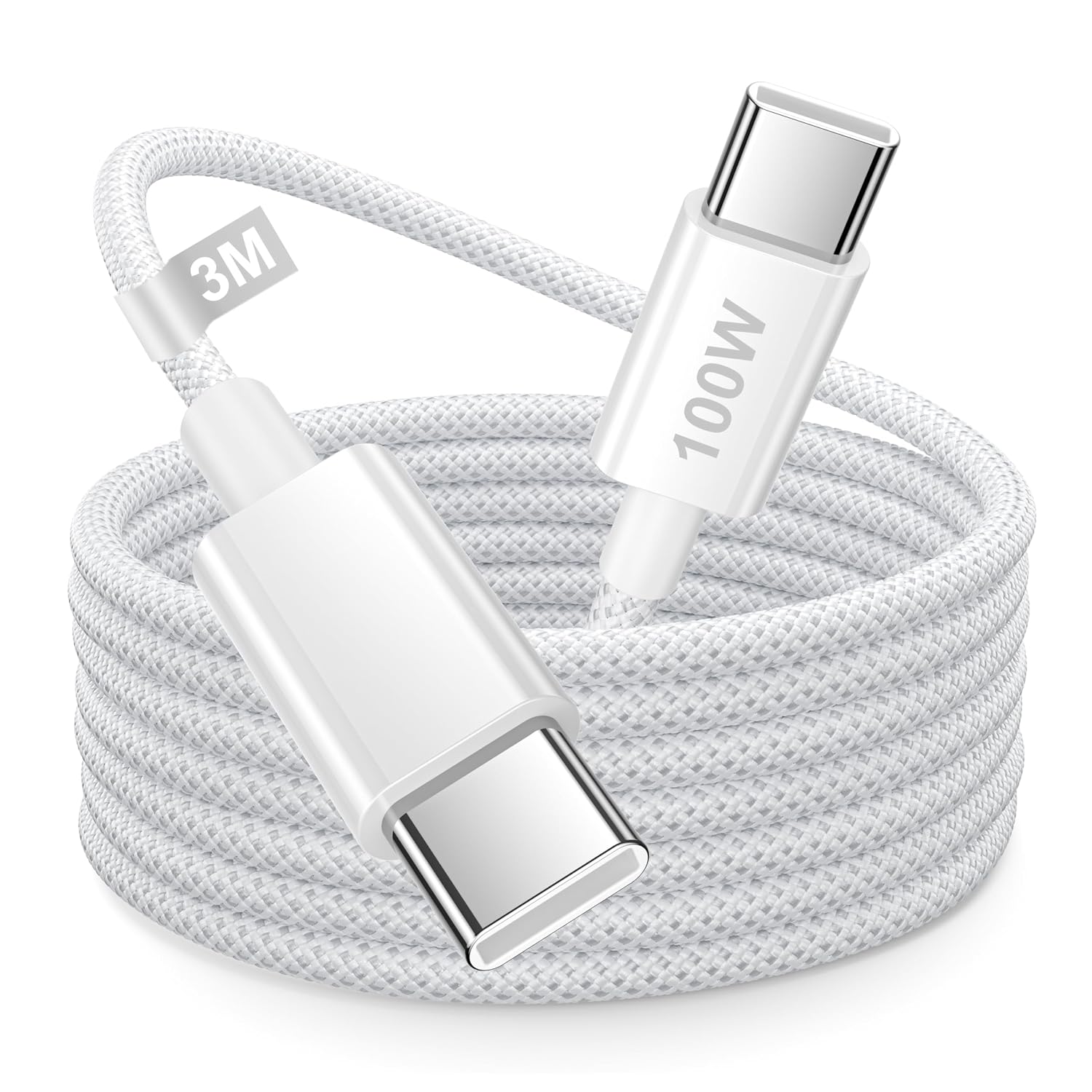 Detalle de USB C Kabel 100W Weiß PD3.0