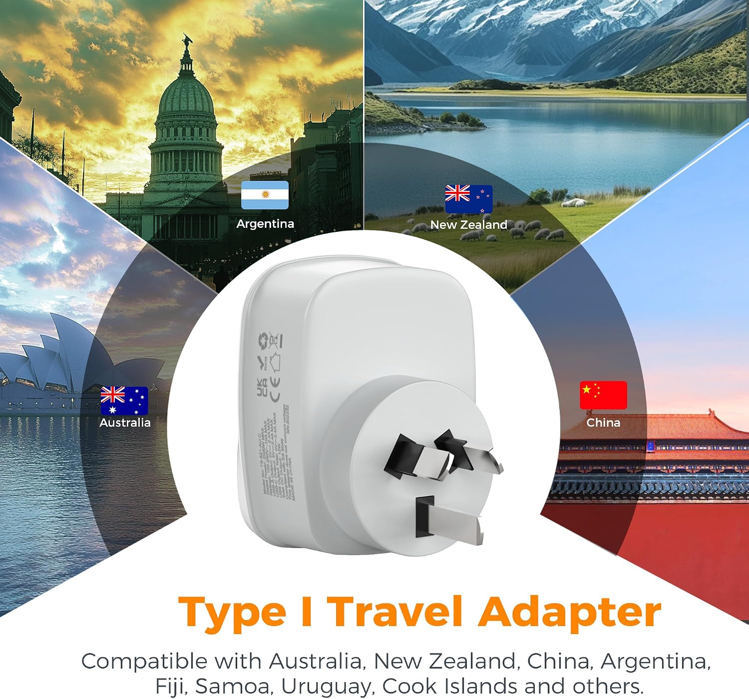 Thumbnail 2 de Australian Plug Adaptor from UK 2 Pack 🔌