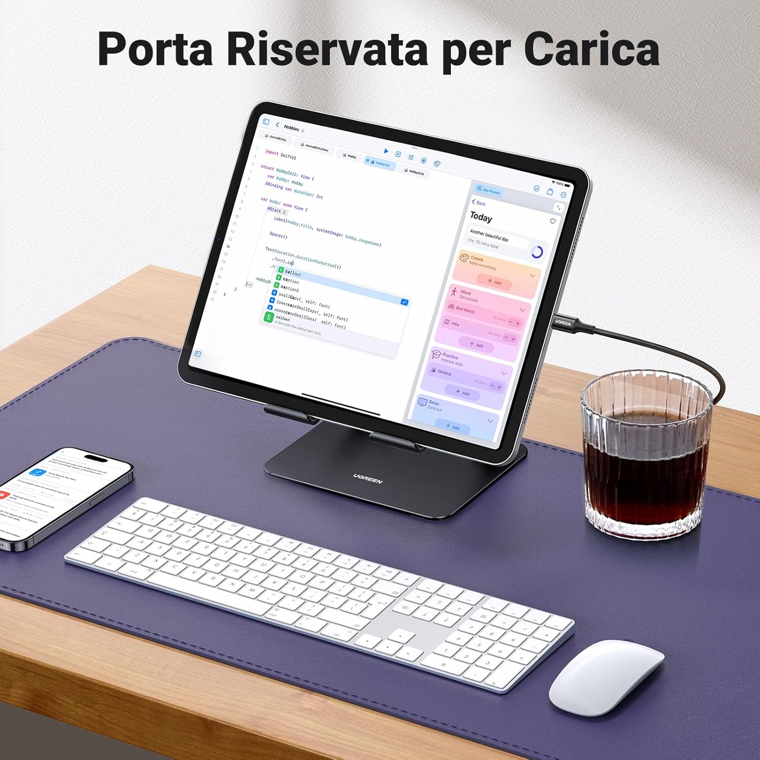 Thumbnail 6 de UGREEN Supporto per Tablet da Tavolo 4,7"–12,9": versatilità e stabilità in un design pieghevole