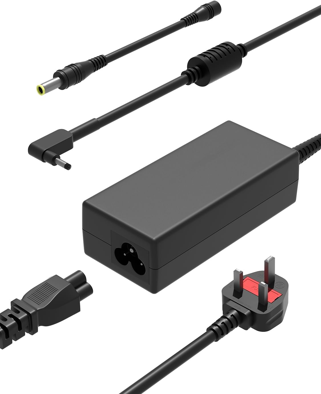 Detalle de HSXIRQA 65W/45W Acer laptop charger (19V) with heat-resistant, safety safeguards