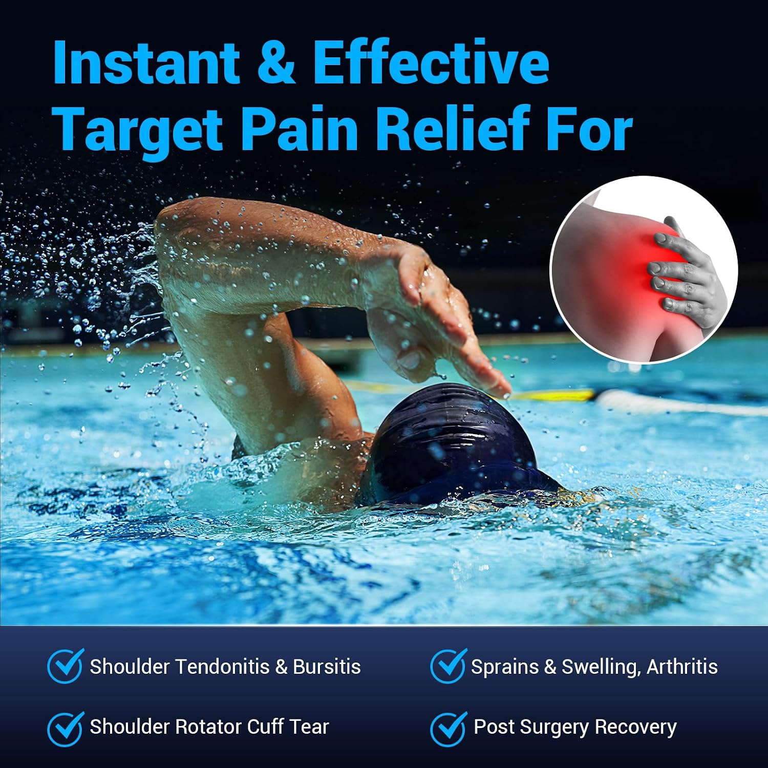 Thumbnail 6 de Comfytemp Shoulder Ice Pack, Large/X-Large Hot and Cold Therapy Wrap