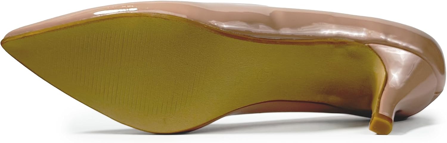 Detalle de MSSCAI pumps voor dames met hak van 5,5 cm, laklook en spitse neus