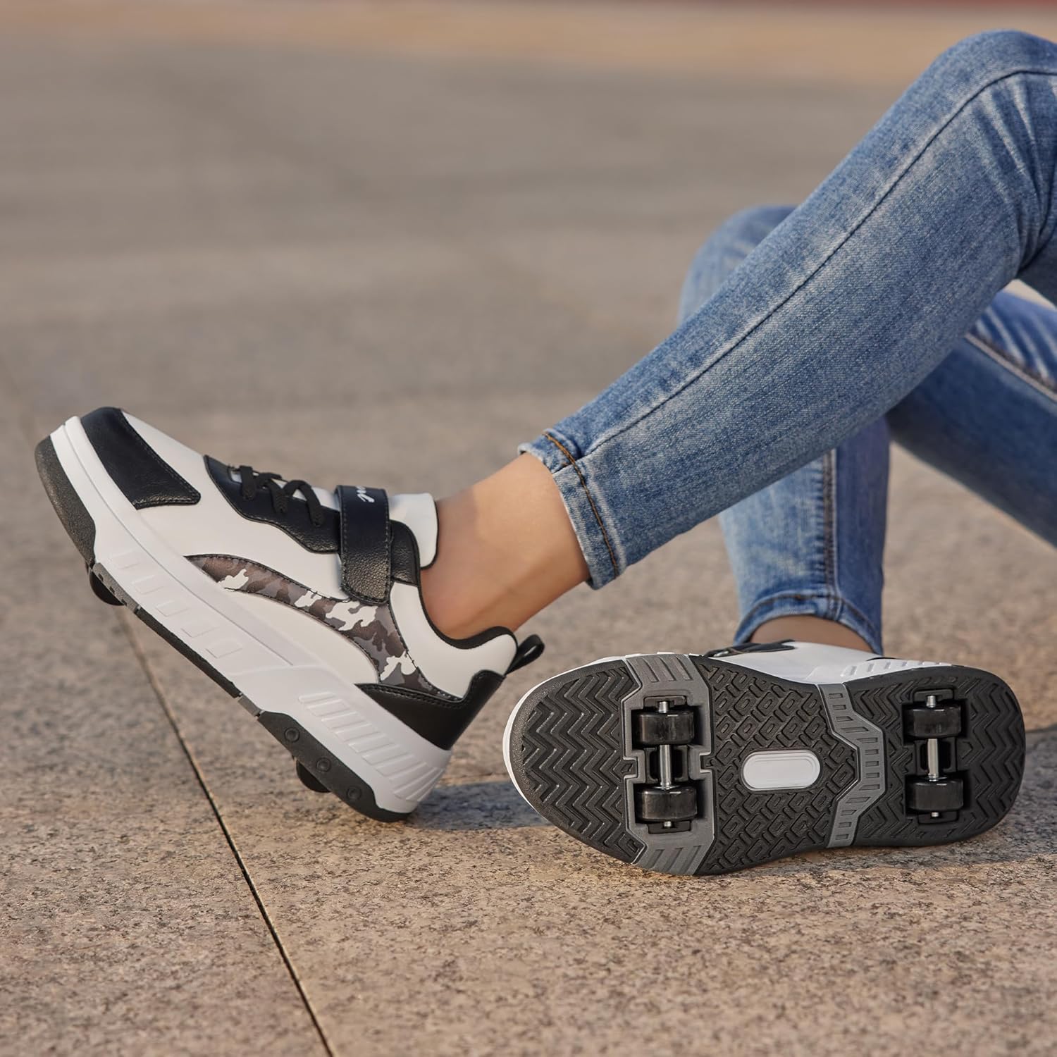 Thumbnail 1 de YINGCSM Rollschuhe für Kinder (2-in-1): Turnschuh mit Rollen