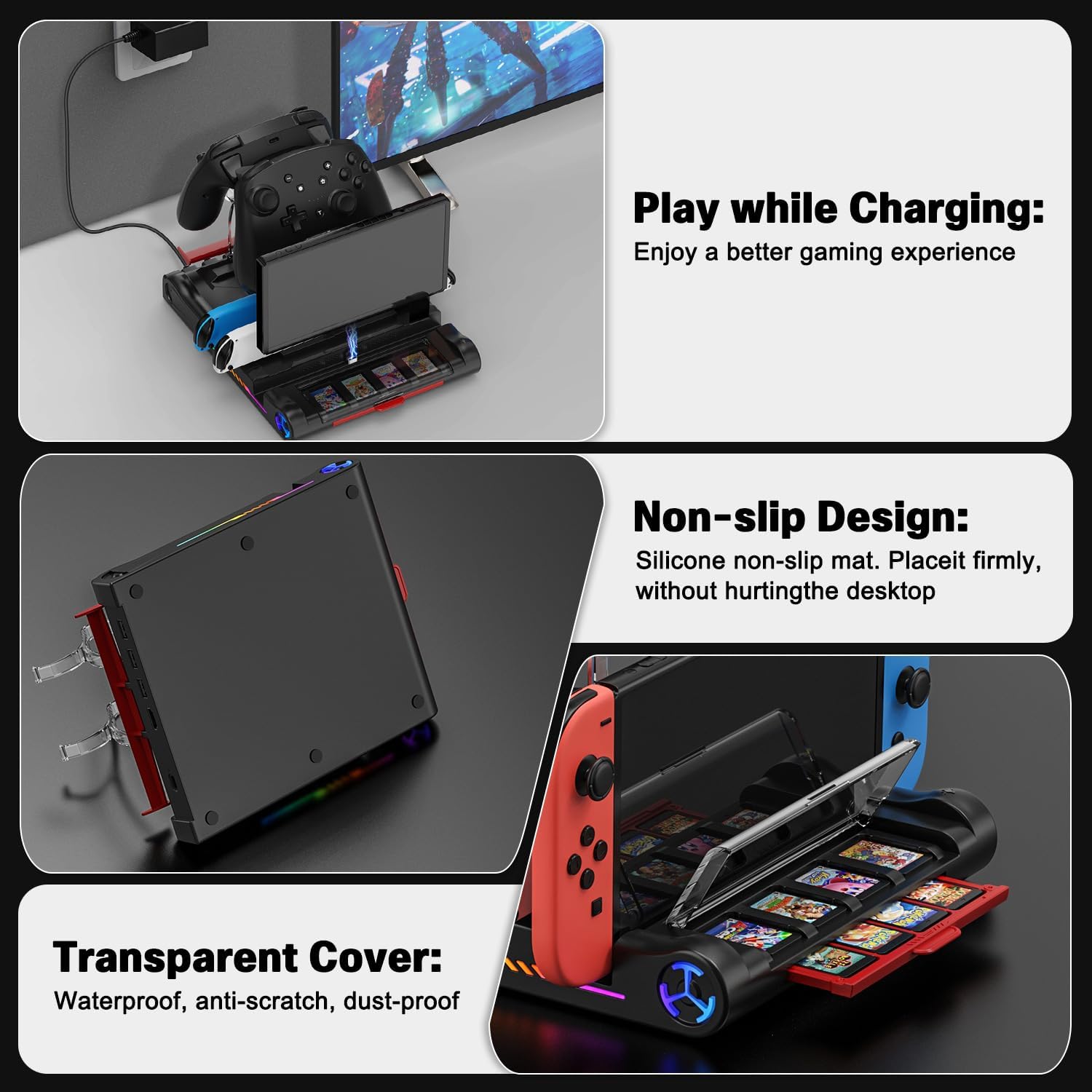 Thumbnail 4 de Switch OLED Multifunktions-Ladestation 4‑in‑1