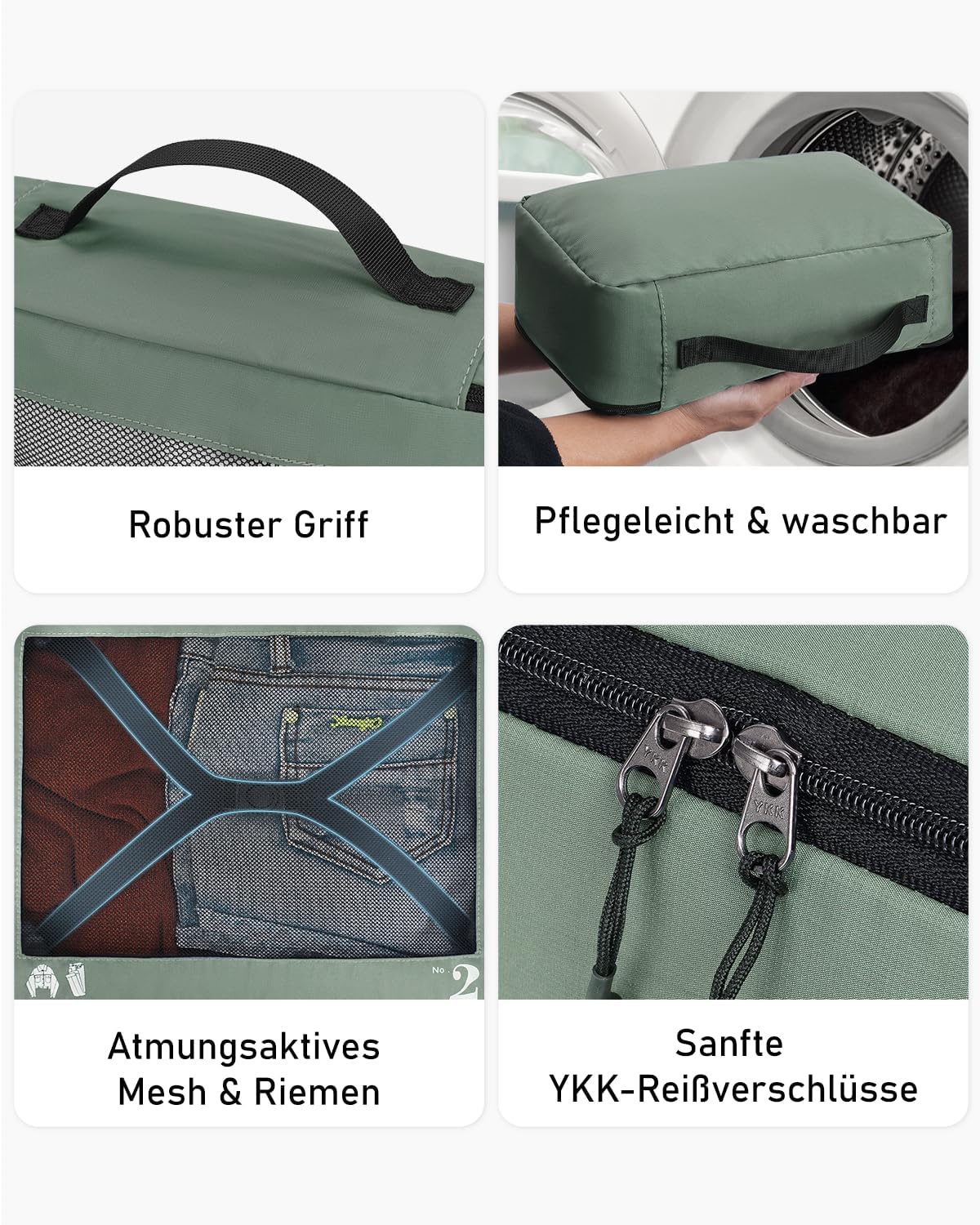 Thumbnail 5 de ECOHUB Packwürfel 7‑teilig Reise-Organizer Grün