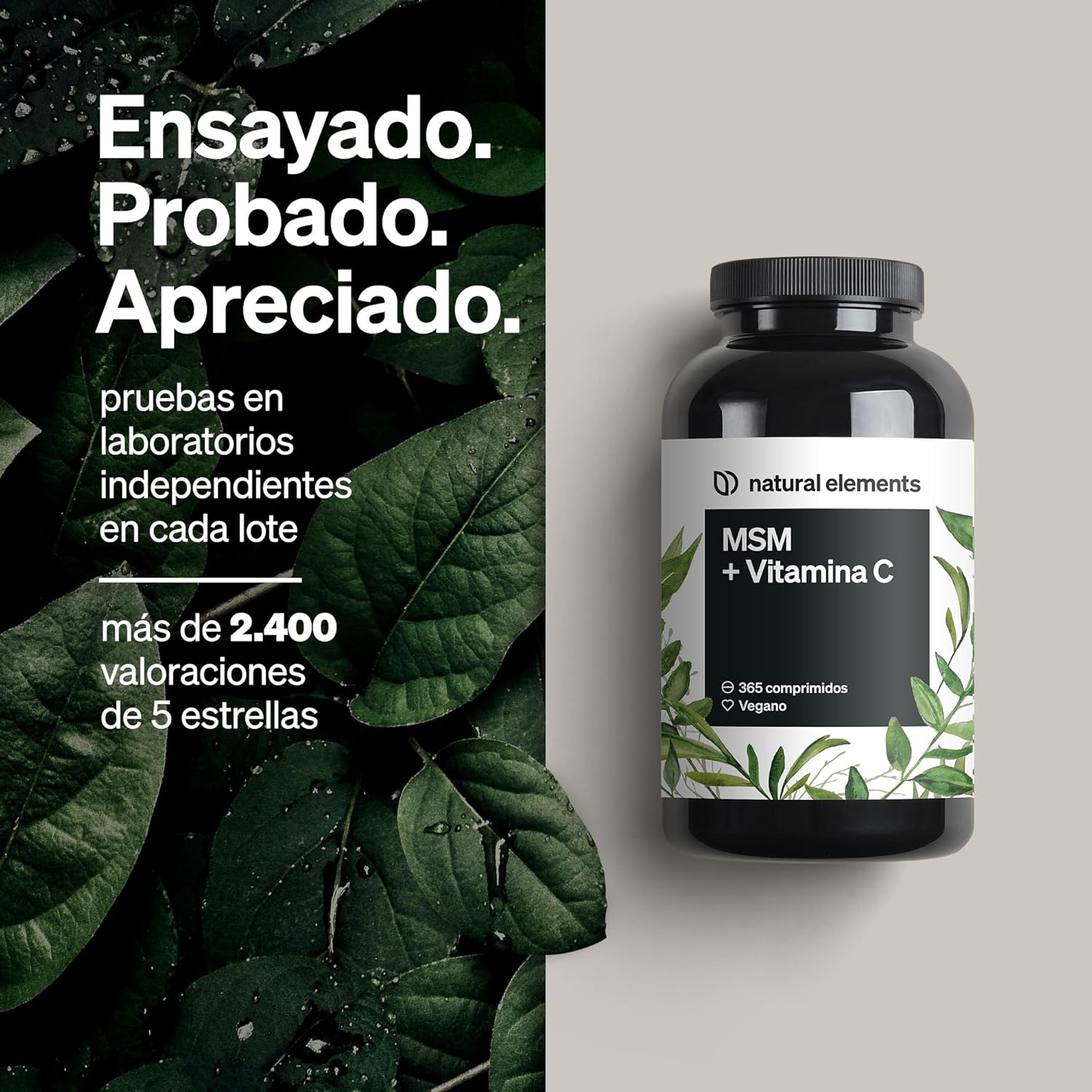 Thumbnail 3 de MSM 2000mg con Vitamina C, 365 Tabletas, Vegano, Laboratorio