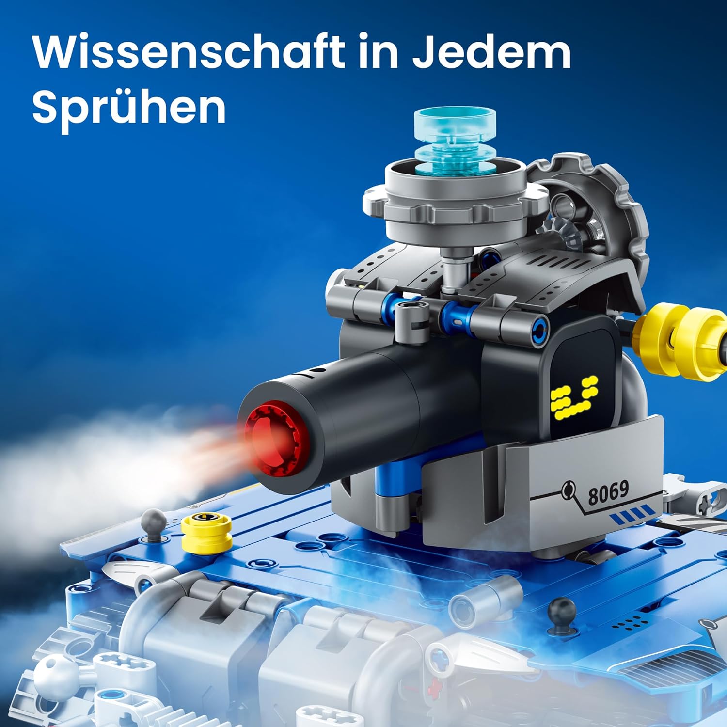 Detalle de Sillbird Roboter Baukasten 5-in-1 mit Fernbedienung – 596 Teile für kreativen Lernspaß ab 8 Jahren