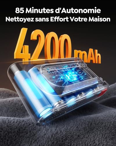 Thumbnail 2 de Fieety U11 aspirateur balai sans fil 650 W, 55 kPa, bac 1,8 L