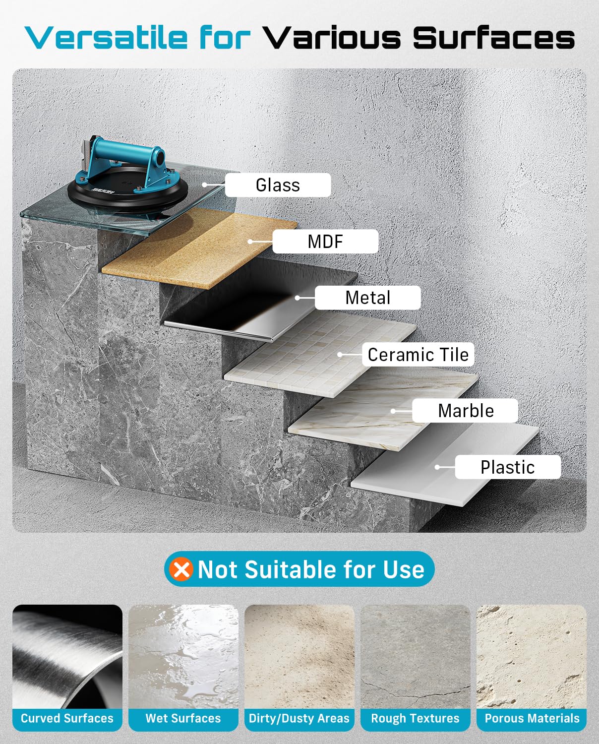 Detalle de SEESII Tile Suction Cups, 8-Inch