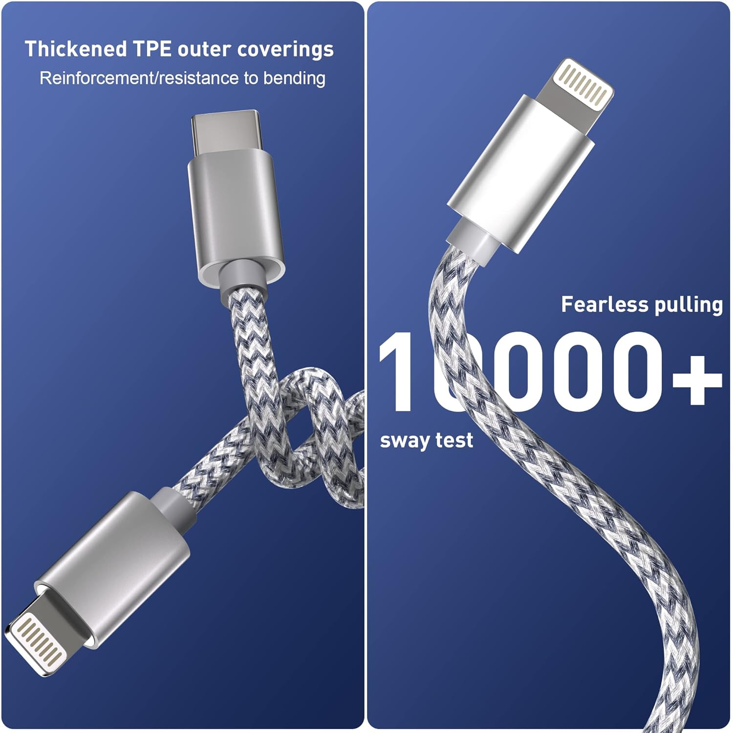 Thumbnail 1 de Apple USB‑C to Lightning Cable 6 ft 3‑pack