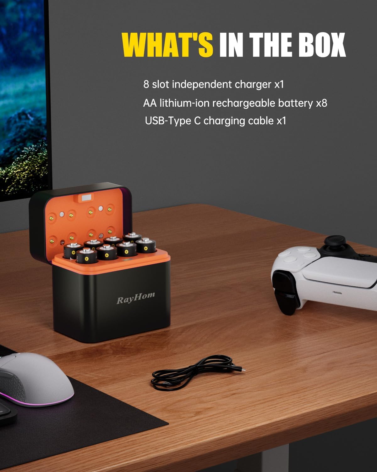 Thumbnail 6 de RayHom AA 1.5V 3700mWh,PJ-L811 Rechargeable Lithium Batteries with Charger