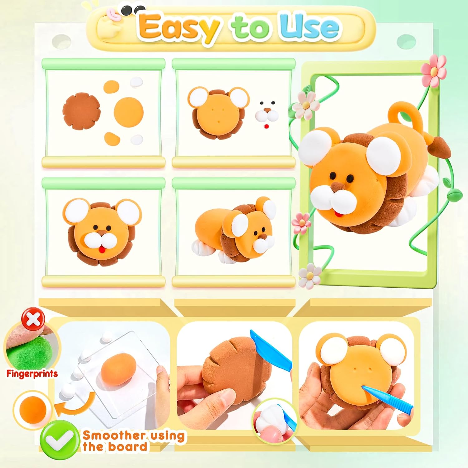 Thumbnail 4 de Bridokit Modelliermasse Lufttrocknend 60 Packungen