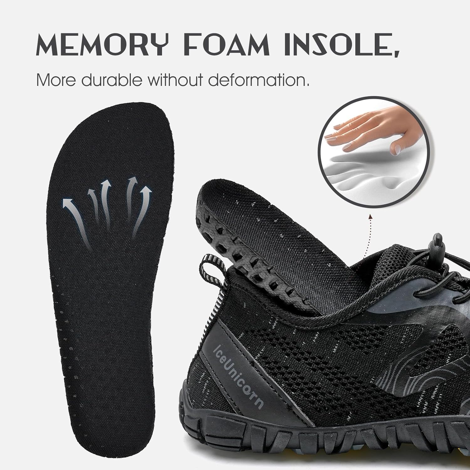 Thumbnail 4 de IceUnicorn Barfußschuhe Traillaufschuhe – Knit mit breiter Zehenbox