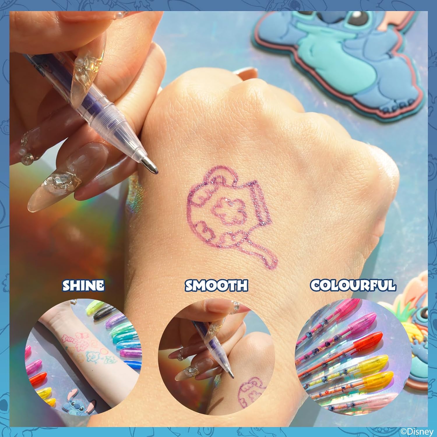 Thumbnail 4 de Townley Girl Disney Stitch Glitter Pen Set 16pc