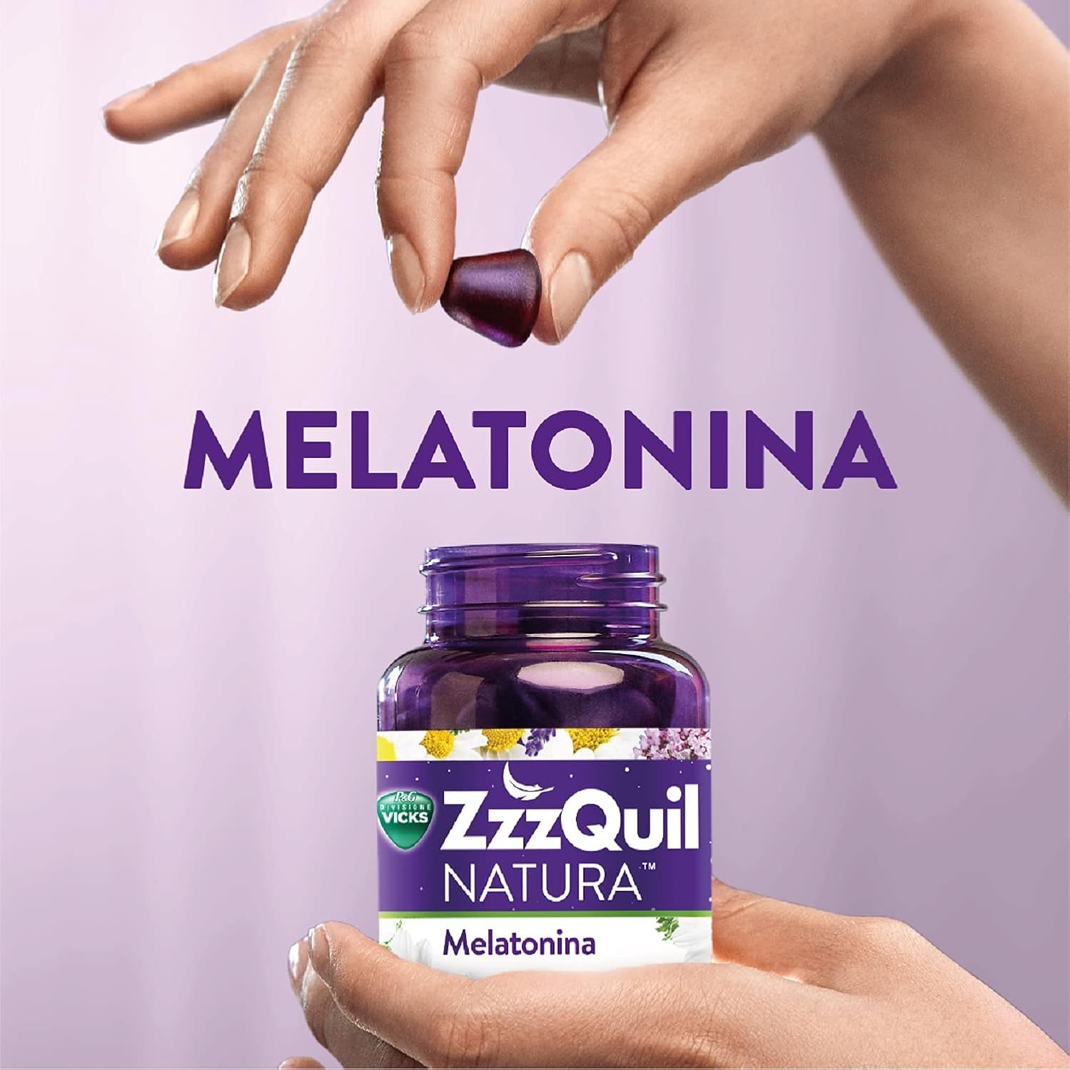 Detalle 2 de ZzzQuil Natura 72 pastiglie masticabili per dormire 🍬