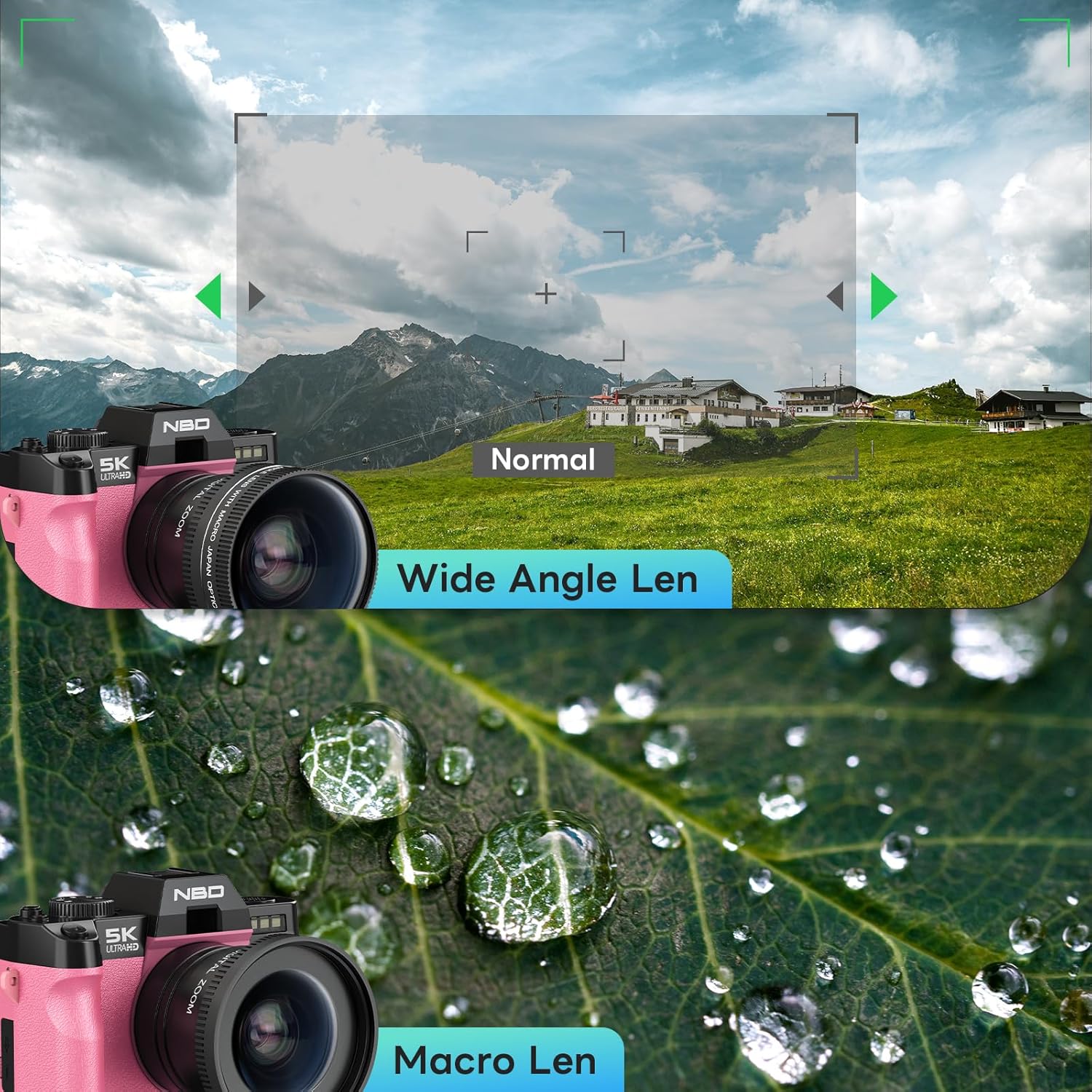 Thumbnail 6 de NBD 5K 64MP Digital Camera with Wi‑Fi & App Control, 16x Zoom, 180° Flip Screen