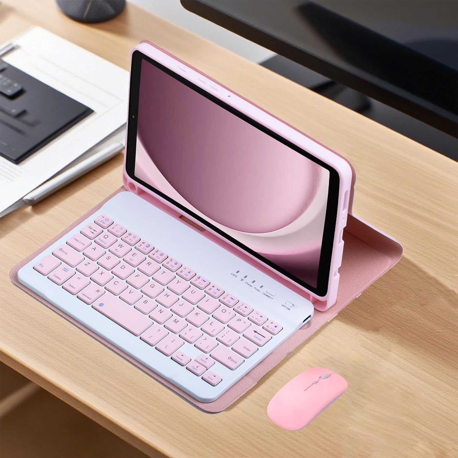 Thumbnail 6 de VLEAQC Keyboard Case for Samsung Galaxy Tab A9 8.7-Inch (2023) – Pink