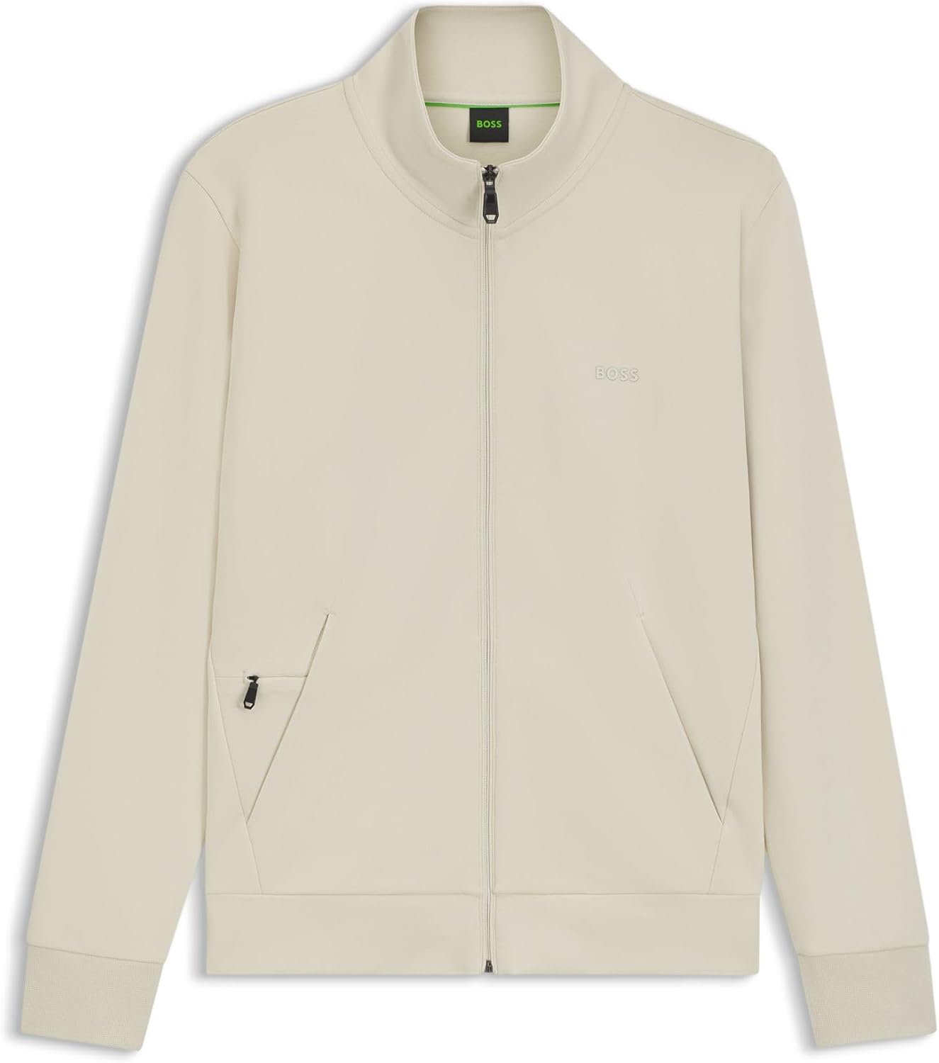 Thumbnail 6 de BOSS Logo-print Zip-up Sweatshirt in Stretch Cotton