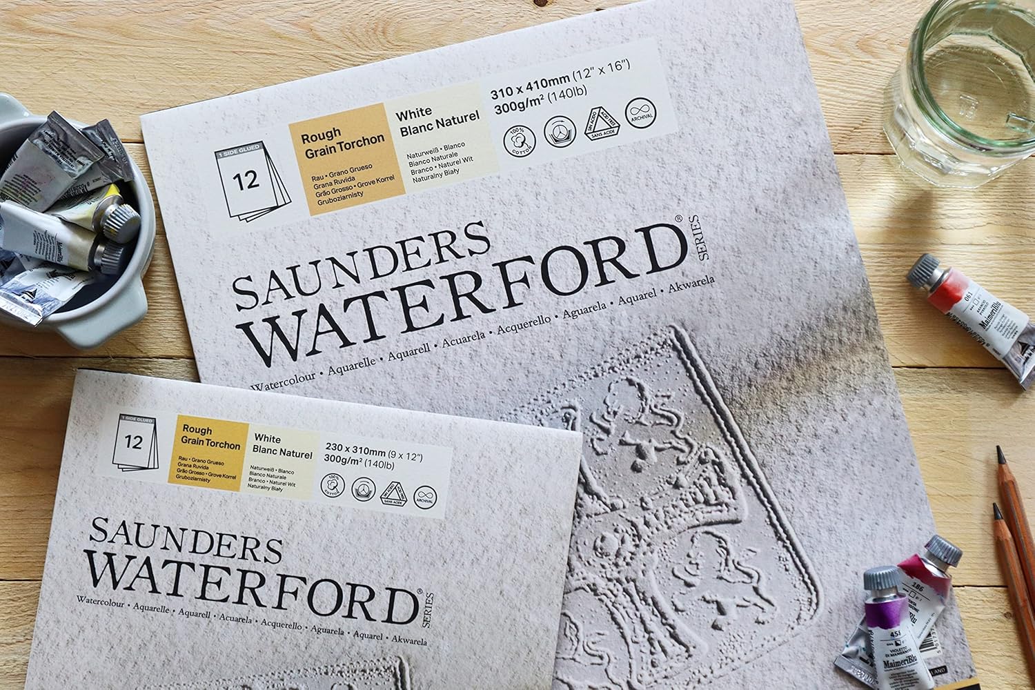 Thumbnail 4 de SAUNDERS WATERFORD SERIES ST Cuthberts blocco carta per acquerello 31x41 cm, 12 fogli, 300 g/m², bianco naturale, grana ruvida