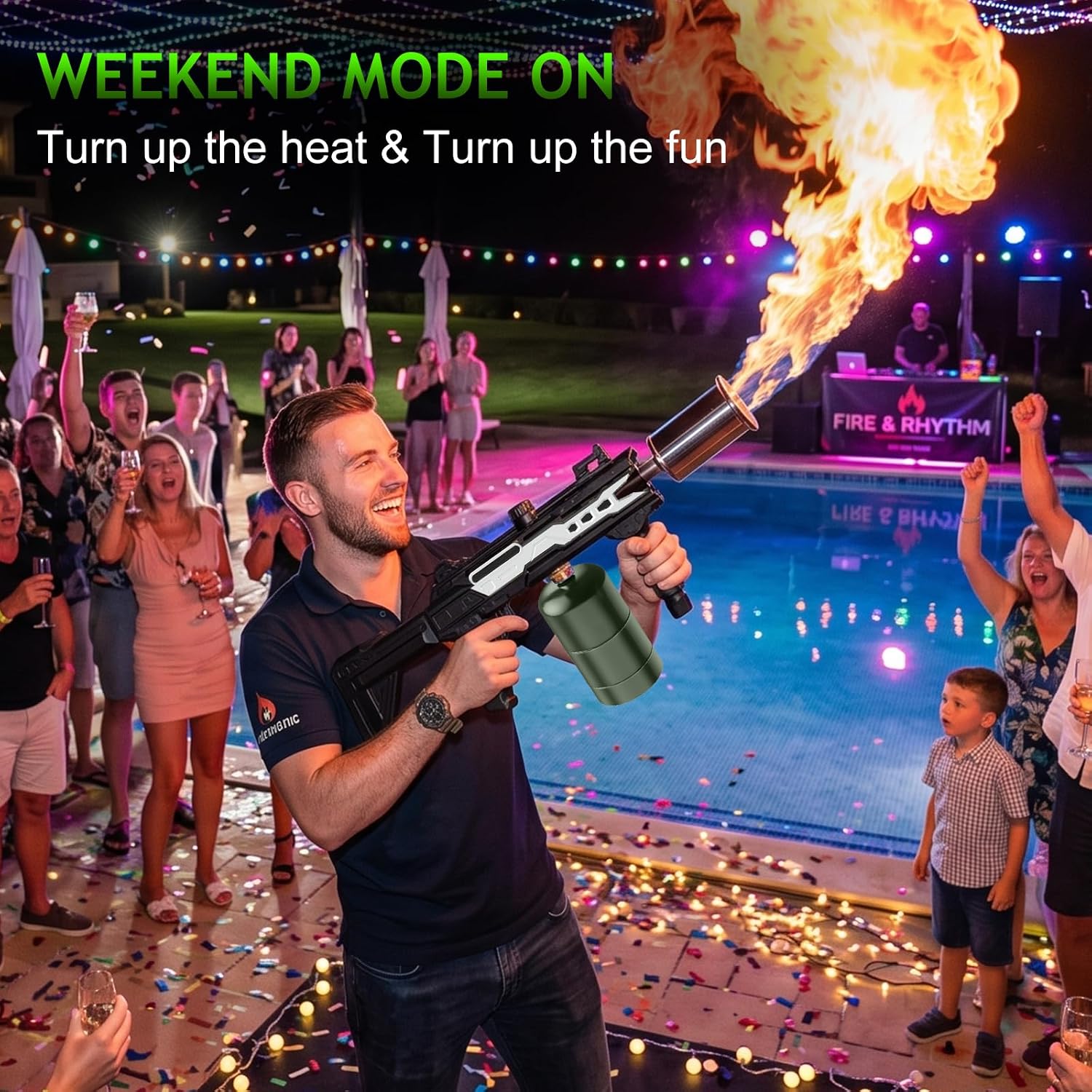Detalle de Ignisio Propane Torch Gun with Trigger Ignition, Adjustable Flame and Detachable Handle