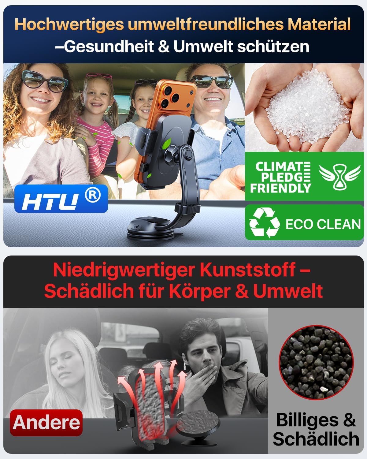 Thumbnail 5 de HTU 4‑in‑1 Auto Handyhalterung 30KG