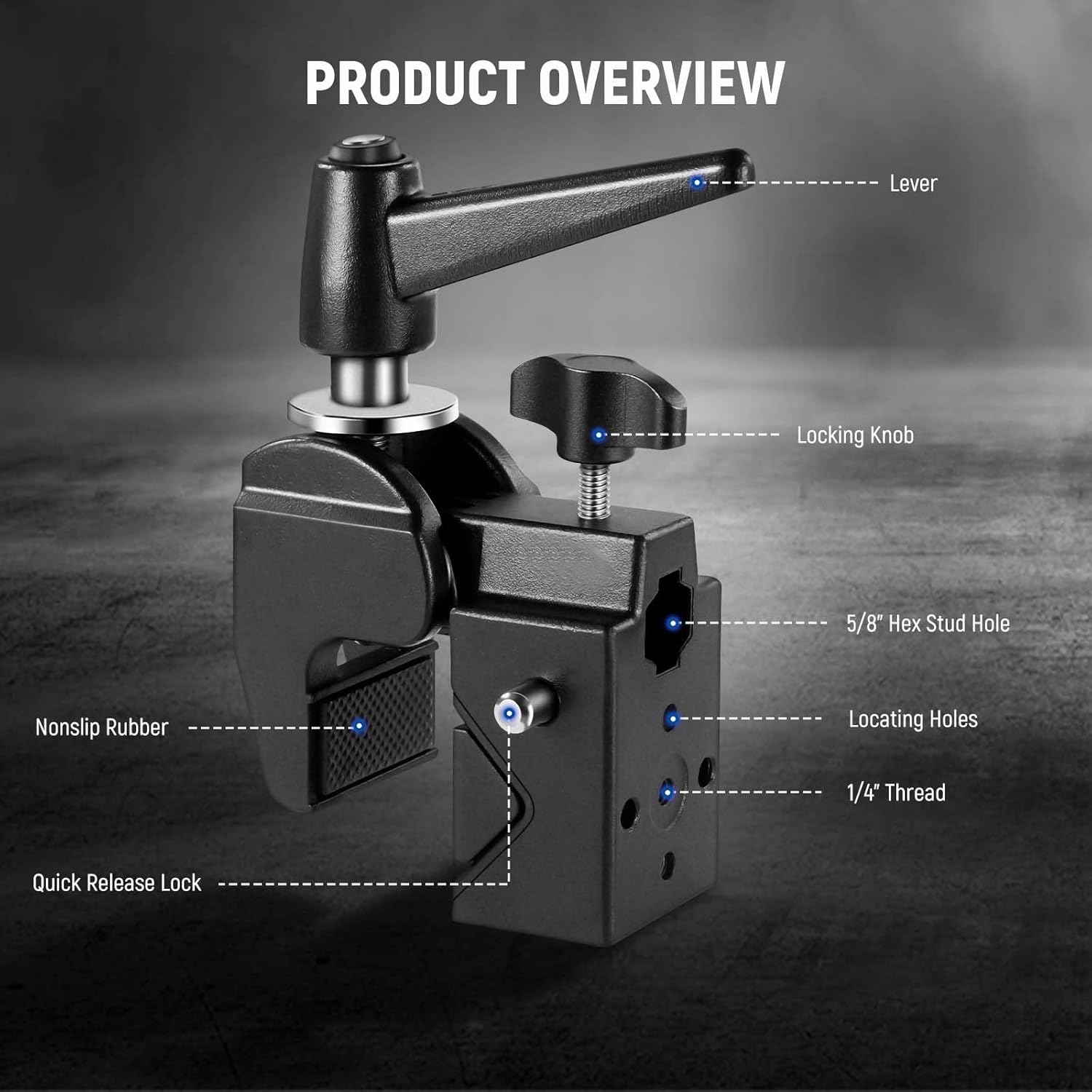 Thumbnail 1 de NEEWER 2x Super Clamp UA017 con perno 5/8" e filetto 1/4