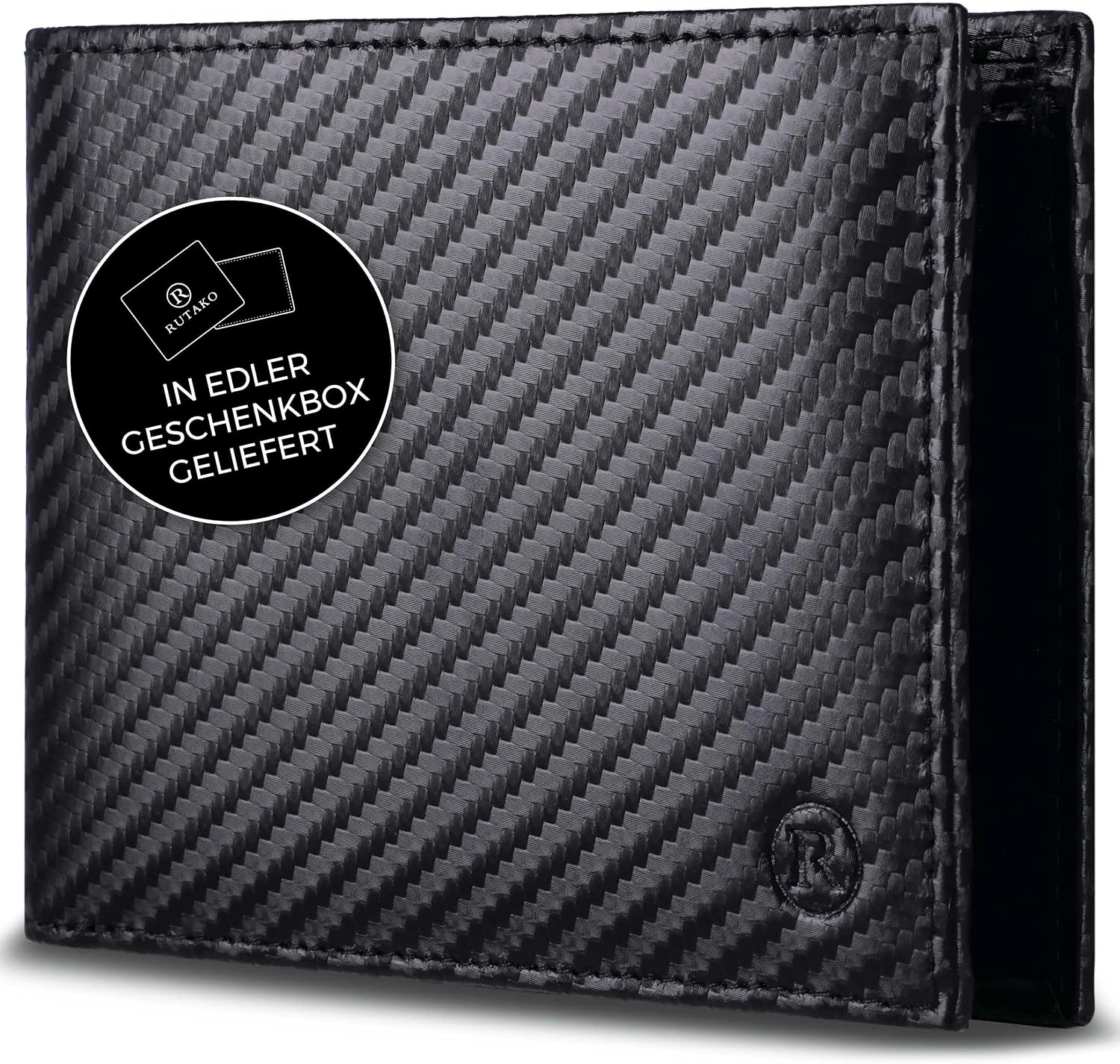 Detalle de RUTAKO Leder Geldbörse Herren mit RFID Schutz – 12 Fächer