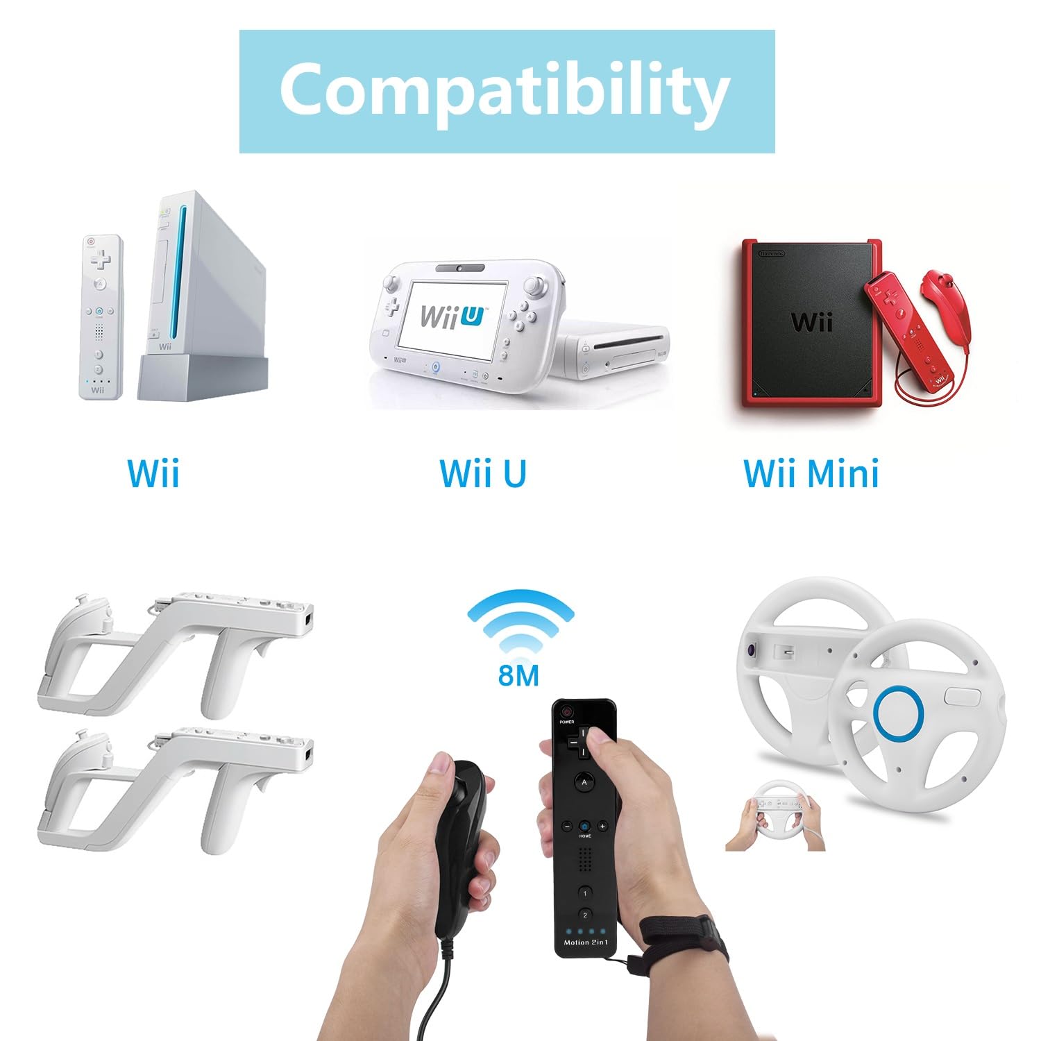 Detalle 2 de Motion Plus Wii Controllers 2-Pack